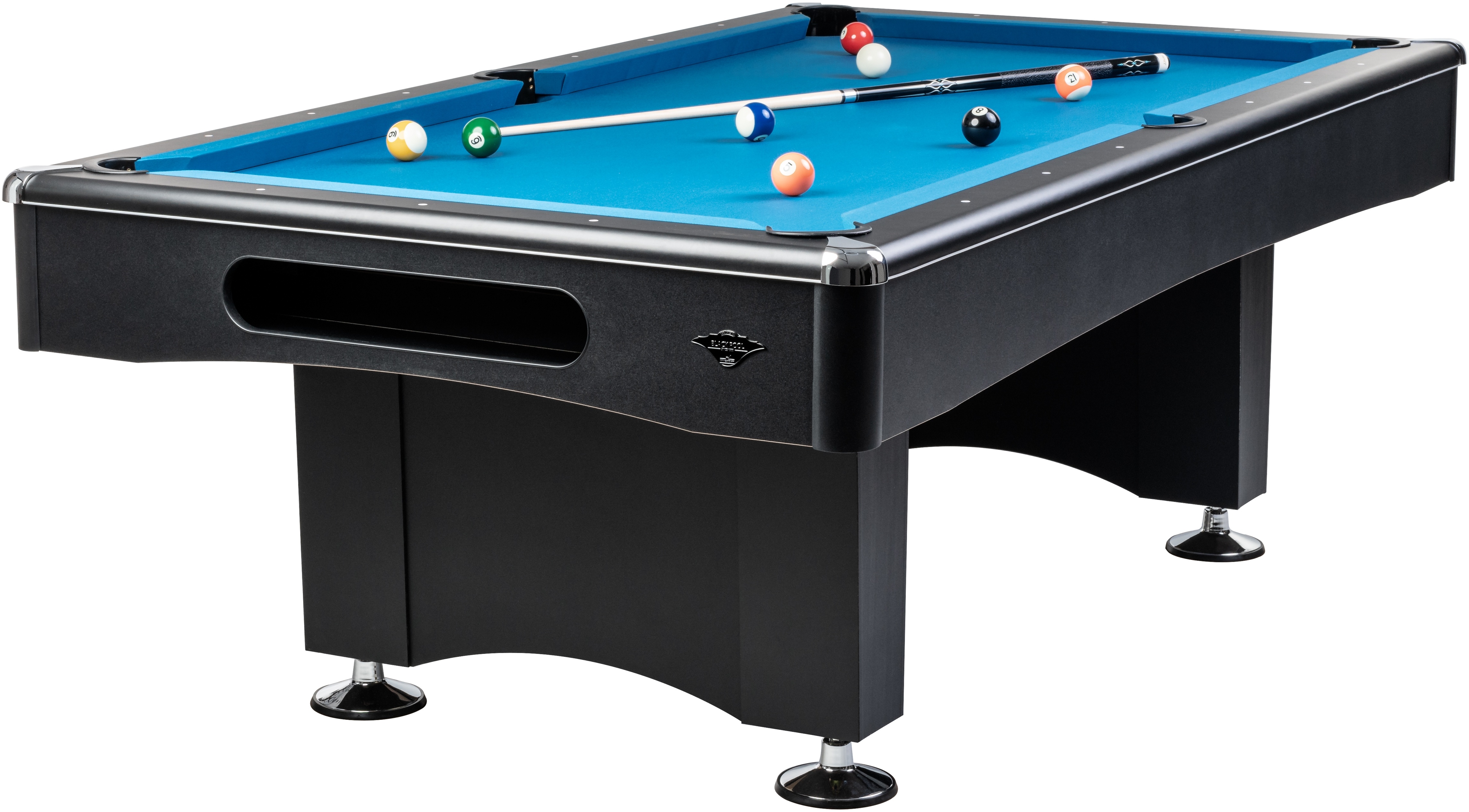 Winsport Poolbillardtisch "Black Pool 6 ft.",schwarz / blau,6 ft. / 212 x 121 cm
