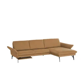 HIMOLLA Eckcouch Leder 2-Sitzer Gelb