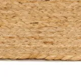 vidaXL Teppich Jute Geflochten 180 cm Rund