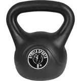 GORILLA SPORTS Kettlebell Einzeln/Set, mit/ohne Ablage, Kunststoff Kugelhantel, Schwunghantel schwarz