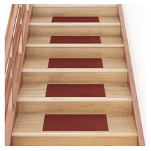 vidaXL Stufenmatten Selbstklebend 30 Stk. Rot 60x25cm Rechteckig