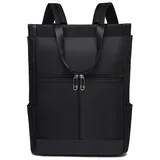 XDeer Rucksack Damen Rucksack,Laptop Umhängetasche Multifunktions Schulrucksack, Schulrucksack Wasserdichter Rucksack für Frauen Schultertasche schwarz