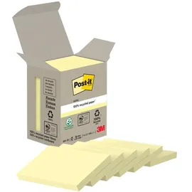 Post-it Post-it® Recycling Notes Haftnotizen 6531B gelb, 6 Blöcke