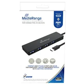 MediaRange MRCS508 Schnittstellen-Hub USB 3.2 Gen 1 (3.1 Gen 1) Type-C 5000 Mbit/s Schwarz