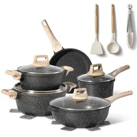 just perfecto Topf-Set 14-tlg. Kochtopf + Pfanne