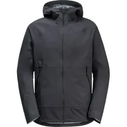 Fahrradjacke JACK WOLFSKIN "BIKE COMMUTE MONO JKT M", Herren, Gr. XXXL (60), grau (phantom), Style:Oberstoff 100% POLYESTER; ABSEITE: 100% POLYESTER, AUSSER NICHT FASERIGES MATERIAL, Jacken