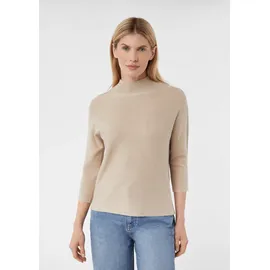 Comma, Strickpullover mit Stehkragen Beige 44