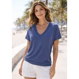 LAURA SCOTT Kurzarmpullover Blau 40/42