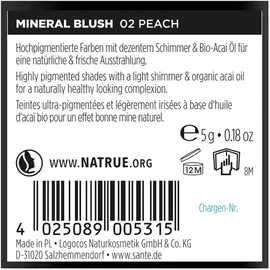 Sante Mineral Blush - 02 Peach, 5g