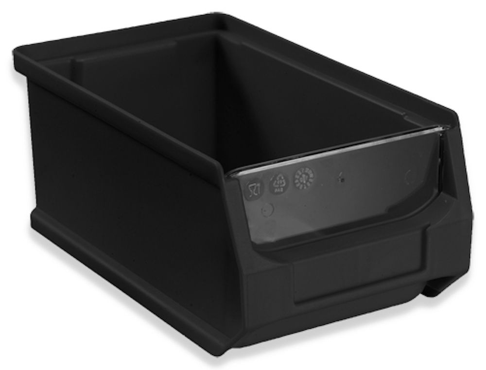 PROREGAL Leitfähige Frontblende für leitfähige Sichtlagerbox 2.0 | HxBxT 0,2x9,7x3,5cm (10 Stück)