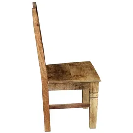 SIT Möbel 2er Set lackiertes Mangoholz natur-antik | B 45 x 45 x 100 cm | beige