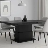 Couchtisch Fermo Schwarz Tischplatte aus Keramik ausziehbar höhenverstellbar