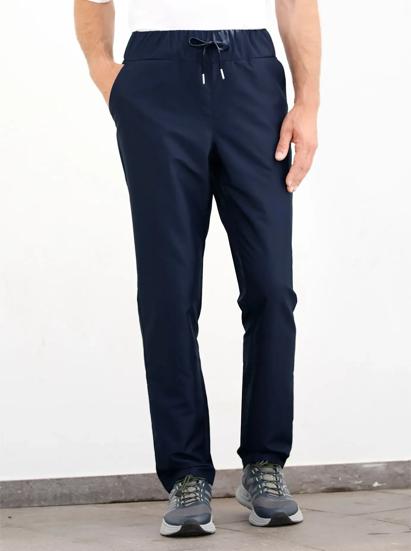 Trainingshose CATAMARAN, Herren, Gr. 31, Unterbauchgrößen, blau (marine), 100% Polyester, unifarben, lang, Hosen Trainingshose