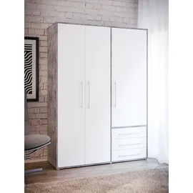 Forte Drehtürenschrank 144,4 x 200 x 53 cm grau