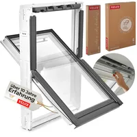 VELUX Austauschfenster: Austausch-Paket Kunststoff für alte Velux Dachfenster (GGL, GGU, GPL, etc.) (Größe: 55 x 78 - für Velux "102" und "C02")