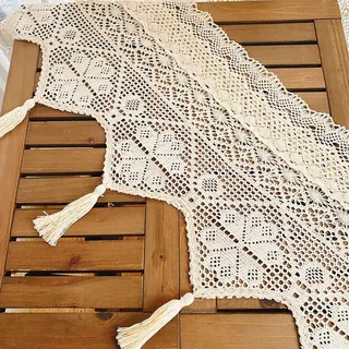 Lsimeru Häkel Scheibengardinen Landhaus Vintage Kurz Bistrogardine Creme Glücksklee Häkelgardinen Häkelvorhang Kurzgardinen Kurzstores Gardinen Küche Schlafzimmer Wohnzimmer,180x32cm
