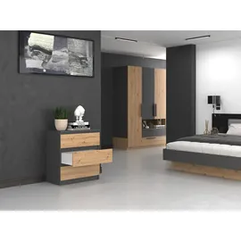 Topeshop Malwa M3 Anthrazit, Artisan, Kommode