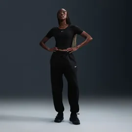 Nike Sportswear Phoenix Fleece High-Waist Oversize Jogginghose Damen Trainingshose, schwarz - black/sail - XL