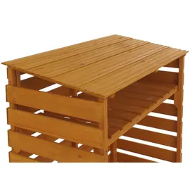 MCW Brennholzlager MCW-Q16 Holz 121 x 122 x 61 cm Braun