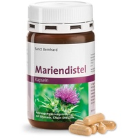 Sanct Bernhard Mariendistel-Kapseln mit 200 mg Mariendistel-Trockenextrakt, mit Cholin & Zink - 90 Kapseln für 3 Monate