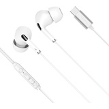 Krüger&Matz Kopfhörer C1 mit Mikrofon, Kopfhörer In-Ear, KMPC1-W, weiß