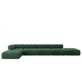 altdecor Ecksofa modulares Sofa Kerru-L3 - 475x190x70 cm Grün Cord