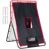 Vevor Baseball- und Softball-Rebounder-Netz, 3,5 x 4,5 Fuß 2-in-1 Switch Hitter Pitch Trainer, PitchBack Baseball Pitching Return Trainer Nest, Bounce Back Net für Feld-/Wurfübungen