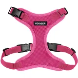Best Pet Supplies Voyager Step-In Lock Haustiergeschirr – Allwetter-Netz, verstellbares Step-in-Geschirr für Katzen und Hunde – Fuchsia, M