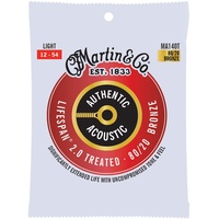 Martin Akustikgitarrensaiten, Lifespan 2.0 Light 12-54, 80/20 Bronze (MA140T)