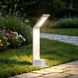 doporro Wegeleuchte weiß 128x98x408mm 6W IP65 wetterfest