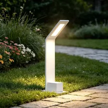 doporro Wegeleuchte weiß 128x98x408mm 6W IP65 wetterfest