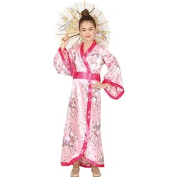 Rosa Blümchen Kimono Kostüm für Mädchen - Kinder-5-6-Jahre