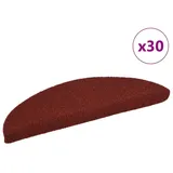 vidaXL Stufenmatten Selbstklebend 30 Stk. Rot 56x17x3 cm