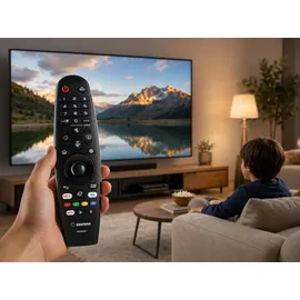 azurano Universal Fernbedienung für LG Magic Remote MR20GA, MR19BA, MR18BA, MR650A, MR600, OLED NanoCell UHD 4K - Praktische IR Version OHNE Maus ... Sprachsteuerung