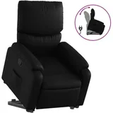 vidaXL Relaxsessel mit Aufstehhilfe Kunstleder 99 x 99 x 99 cm Schwarz elektrisch