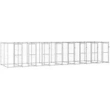 vidaXL Outdoor-Hundezwinger Verzinkter Stahl 19,36 m2