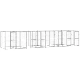 vidaXL Outdoor-Hundezwinger Verzinkter Stahl 19,36 m2