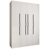abiks möbel Drehtürenschrank COMO 170 x 245,5 x 50 cm Schwarz/Weiß