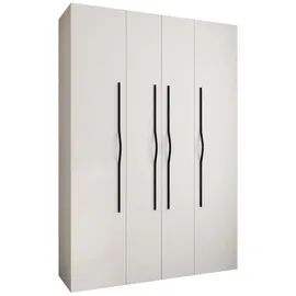 abiks möbel Drehtürenschrank COMO 170 x 245,5 x 50 cm Schwarz/Weiß