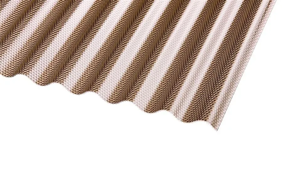 Acryl Wellplatten 3mm Sinus 76/18 Wabenstruktur bronce 1045 x 7000
