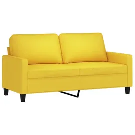 vidaXL 2-Sitzer-Sofa Hellgelb 140 cm Stoff