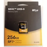 Wise SDXC UHS-II V90 256GB R:290MBs / W:260MBs WI-SD-N256
