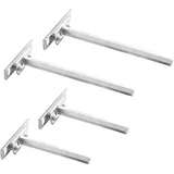 Natural Goods Berlin 2x Tablarträger KAROW verdeckter Regalhalter schwebender Tablarhalter stabil Wandmontage unsichtbar schwerlast Regalträger justierbar Verstellschraube (verzinkt, 100mm)