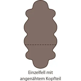 Heitmann-Felle Lammfell Teppich 140 x 68 cm Khaki