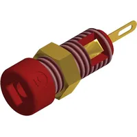 HIRSCHMANN TEST & MEASUREMENT CO MBI 1 Au, rt Miniatur-Laborbuchse Buchse, Einbau vertikal Stift-Ø: 2 mm Rot 1 St.