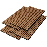 [neu.holz] Wandpaneel Vang Teak 4 St. 120 x 60 cm
