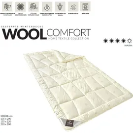 sei design heimtextilien inh. i. richter Winterbettdecke WOOL Comfort Collection, 220x200 - Creme