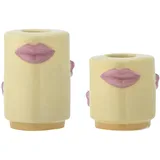Bloomingville Kerzenständer-Set Sassy Steingut Gelb