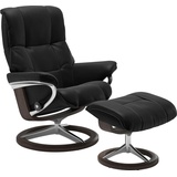 Stressless Stressless® Relaxsessel »Mayfair«, (Set, Relaxsessel mit Hocker), mit Hocker, mit Signature Base, Größe S, M & L, Gestell Wenge, schwarz