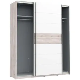 Forte Schwebetürenschrank Rondino 170,3 x 209,7 x 61,2 cm Weiß